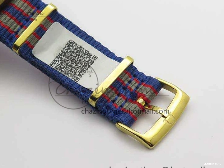 0327 Modern Seamaster 300M 007 YG URF 1:1 Best Edition White Dial Ceramic Bezel On Nylon Strap A 8115